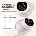 Electric Breast Pump Portable Hands Free Baby Feeding Breast Milk Extractor