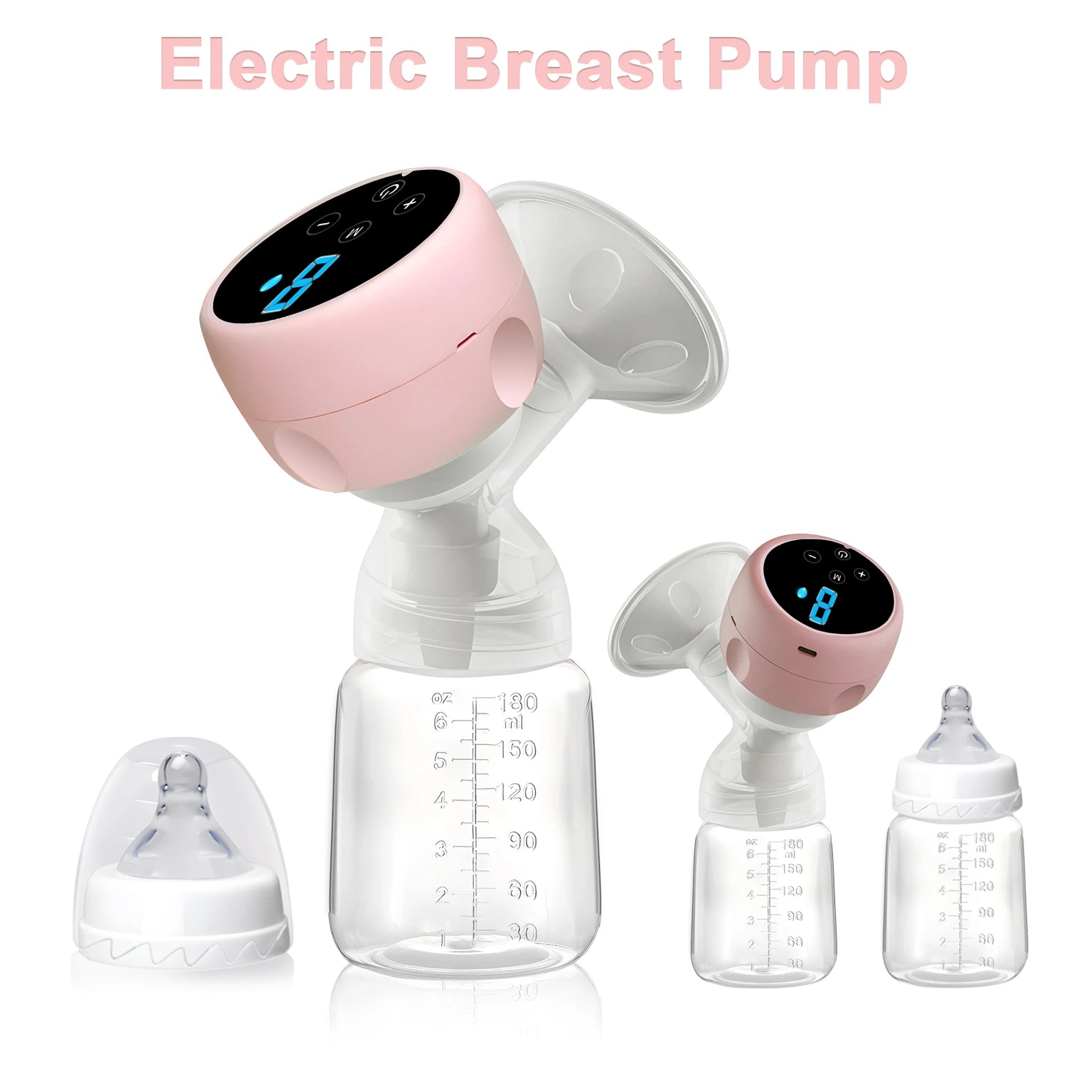 Electric Breast Pump with Four Modes, LED Display Hands-Free Wearable Milk Pump