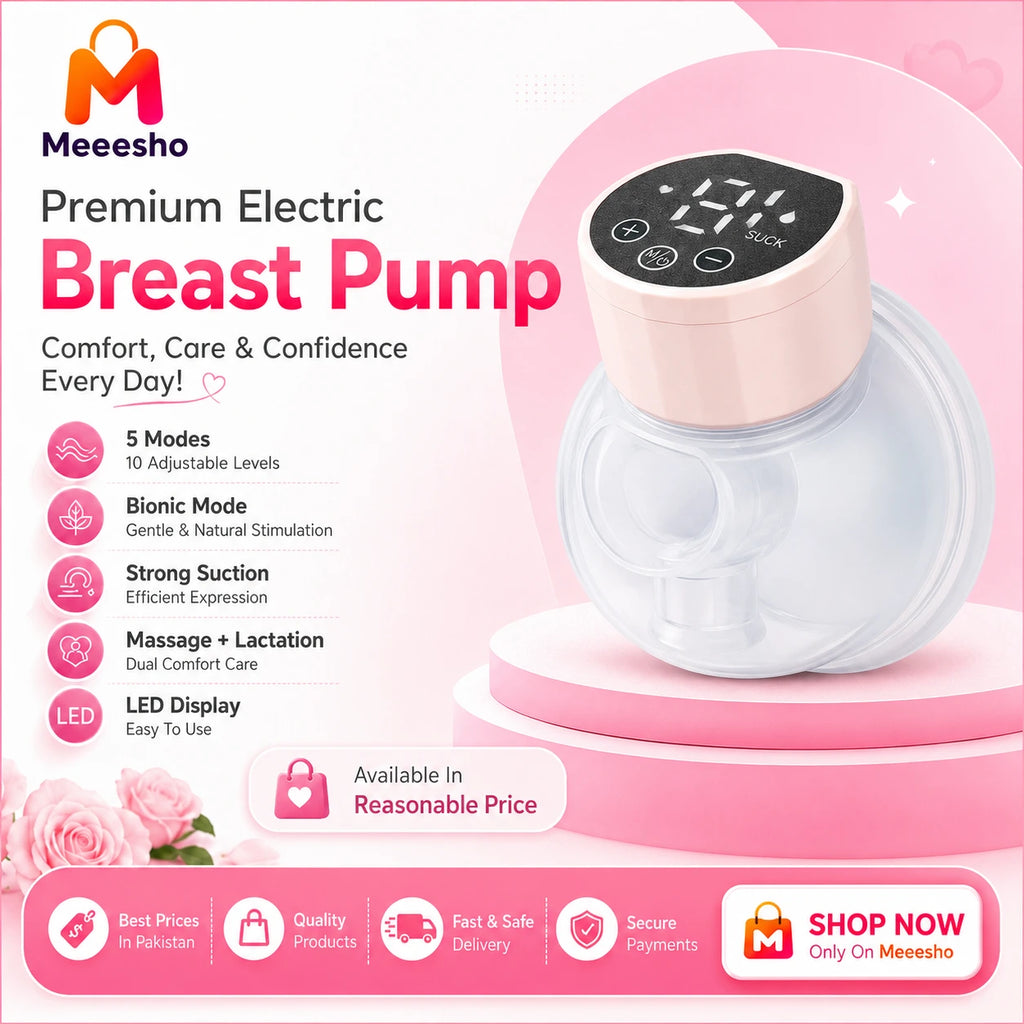 Electric Breast Pump Portable Hands Free Baby Feeding Breast Milk Extractor