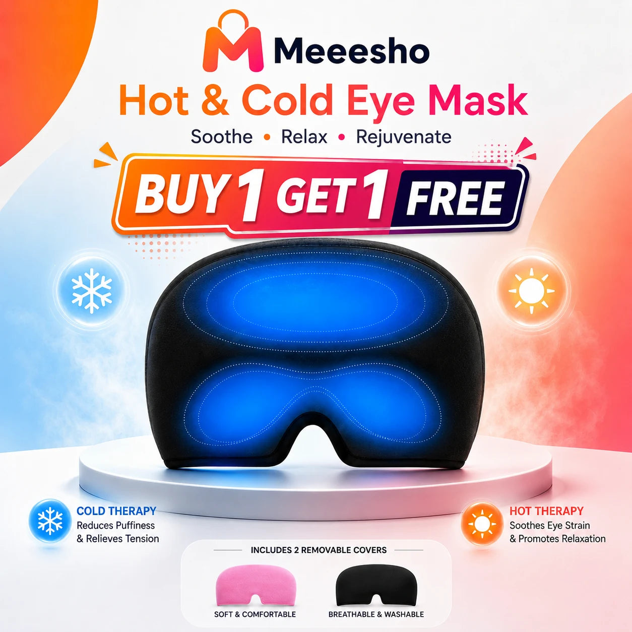 Buy 1 Get 1 Free Hot & Cold Migraine Eye Mask