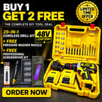 29-in-1 Cordless Metal Drill Kit with 2 x 48v Batteries or 2 Free Gifts