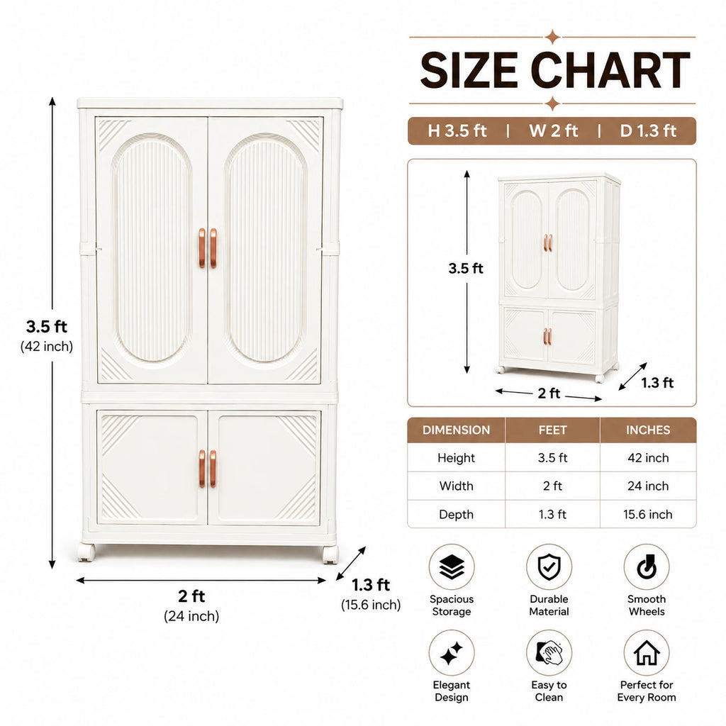 Premium Two Section Storage Cabinet for Modern Clutter Free Homes