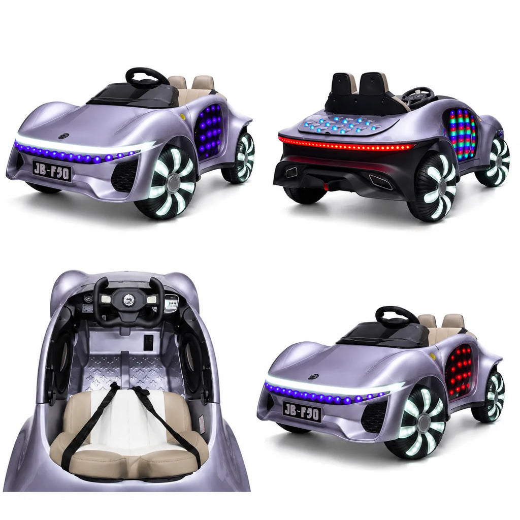 Galaxy Racer Kids Electric Ride-On Sports Car with LED Lights