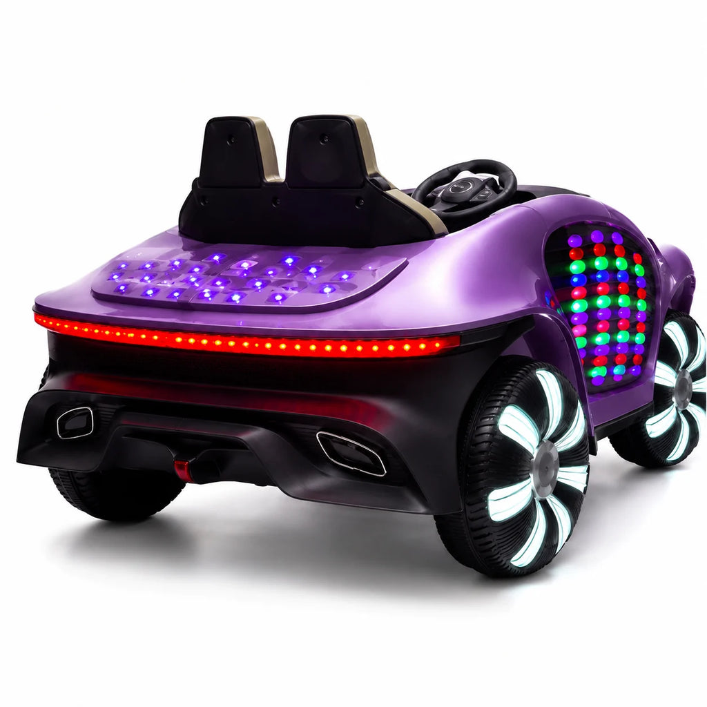 Galaxy Racer Kids Electric Ride-On Sports Car with LED Lights