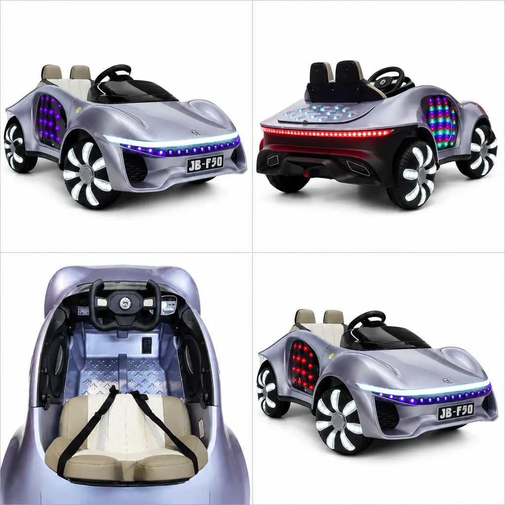 Galaxy Racer Kids Electric Ride-On Sports Car with LED Lights