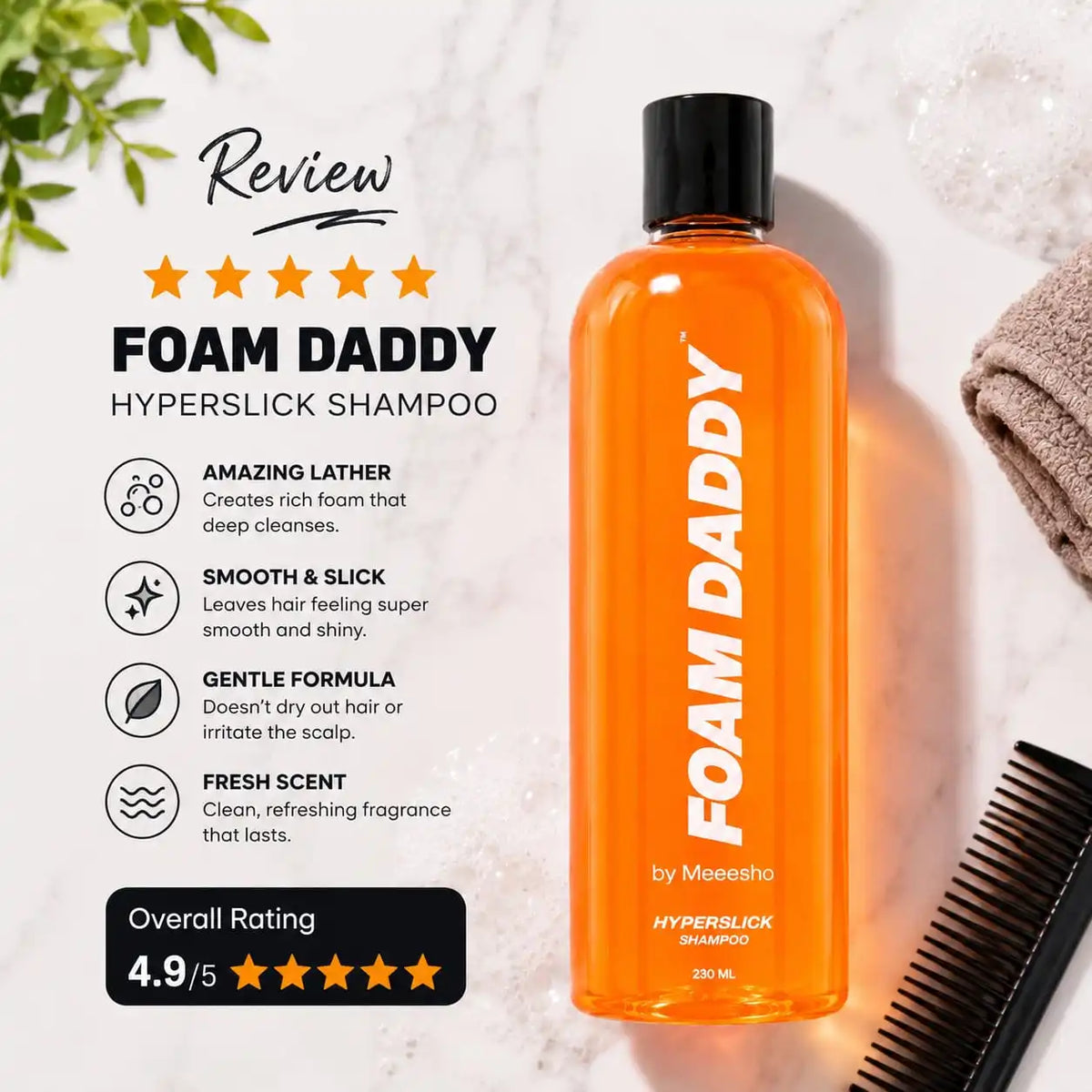Foam Daddy Premium Car-Bike-Solar Shampoo Deep Clean Rich Foam Shine | By Meeesho.pk