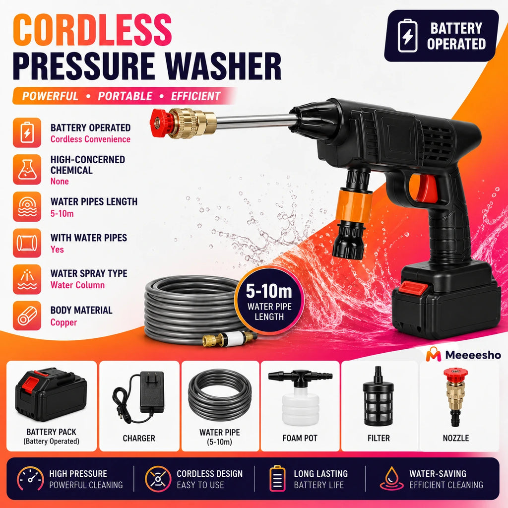 Wireless High Pressure Washer Gun  | Meeesho.pk