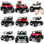 Kids Electric Off-Road Jeep Two-Seater Ride-On Car with LED Lights