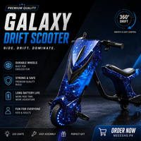 Galaxy Drift/Bike Scooter 360° Electric Ride-On for Kids & Adults – LED Lights, Durable Wheels, Long Battery Life, Premium Drift Scooter Pakistan