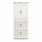 Premium Cream Storage Cabinet with Shelves for Modern Home Organization