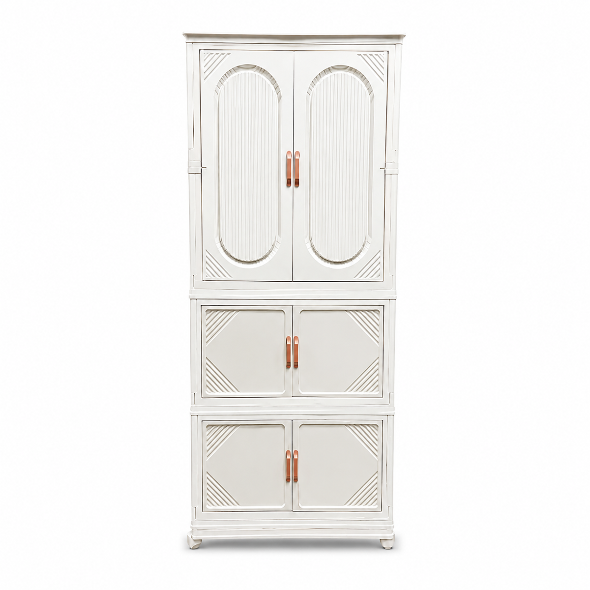 Premium Cream Storage Cabinet with Shelves for Modern Home Organization