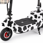 Foldable Electric Scooter With Seat Basket Stylish Rechargeable Personal Ride