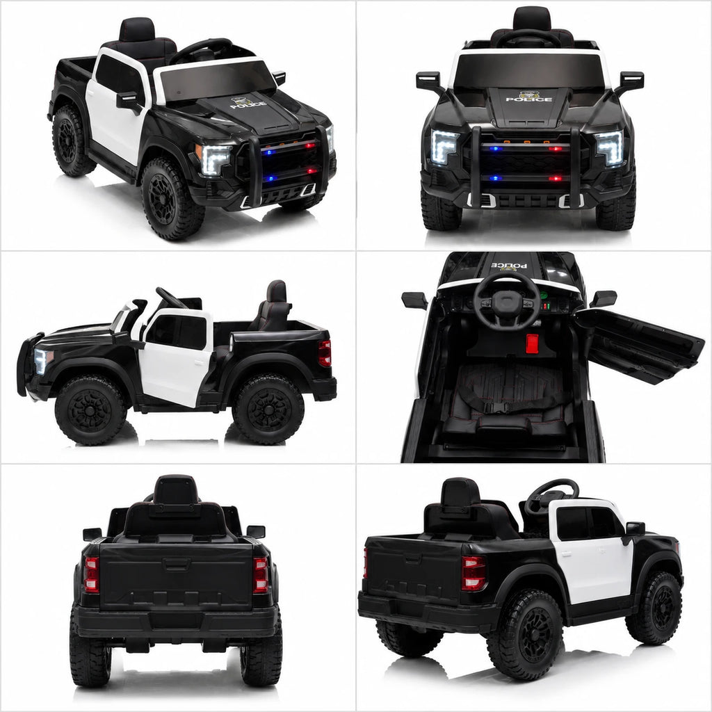 Police jeep-Style Kids Electric Ride-On Car with Lights and Siren
