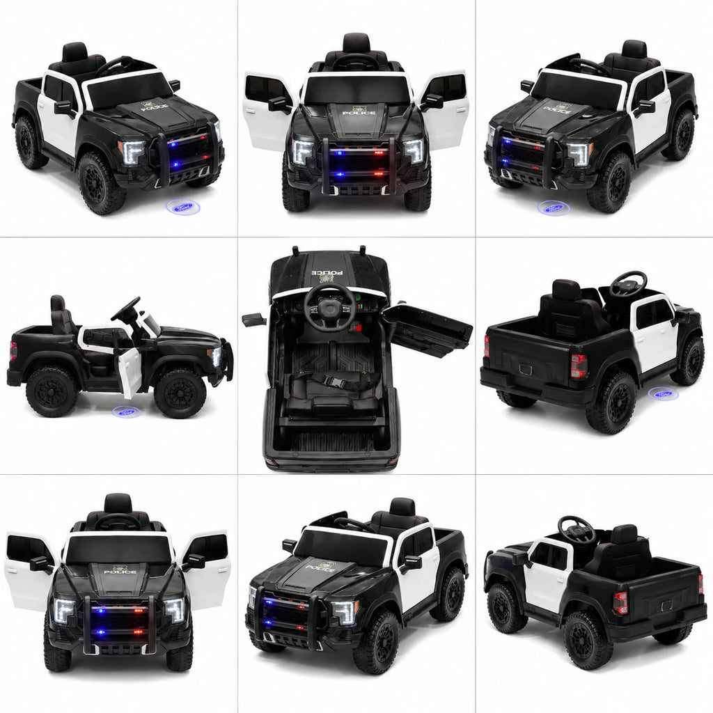 Police jeep-Style Kids Electric Ride-On Car with Lights and Siren