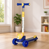 Jerry Character Kids Manual Scooter Adjustable Three Wheel Balance Ride Scooter