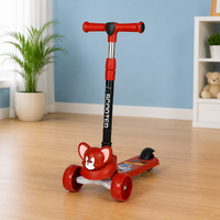 Jerry Character Kids Manual Scooter Adjustable Three Wheel Balance Ride Scooter