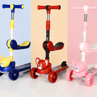 Jerry Character Kids Scooter With Seat Adjustable Manual Balance Ride Scooter