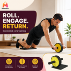 Heavy-Duty Silent Abdominal Wheel for Stronger Core Home Workout Training