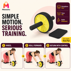 Heavy-Duty Silent Abdominal Wheel for Stronger Core Home Workout Training