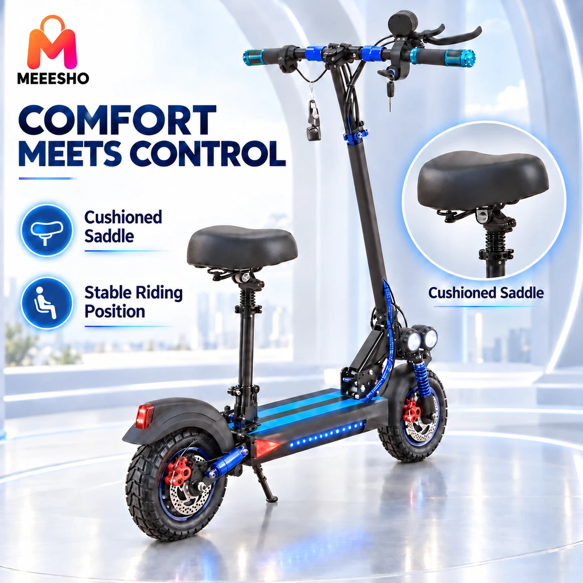 48V Foldable Electric Scooter Delivers Powerful Off-Road Performance And Comfort