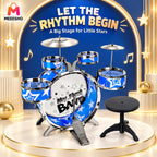 Large Kids Jazz Drum Play Set Inspires Musical Learning Fun
