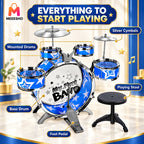 Large Kids Jazz Drum Play Set Inspires Musical Learning Fun