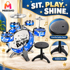 Large Kids Jazz Drum Play Set Inspires Musical Learning Fun