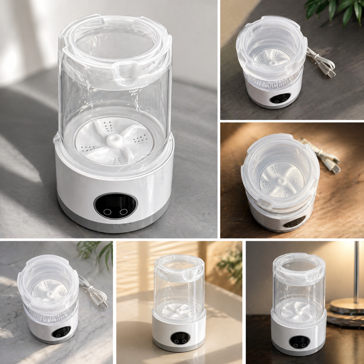 Usb charging portable underwear washing machine mini socks washing cup