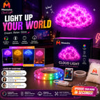 2M RGB Smart Cloud Light LED Mood Lamp with App Control Decor | Meeesho.pk