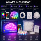 2M RGB Smart Cloud Light LED Mood Lamp with App Control Decor | Meeesho.pk