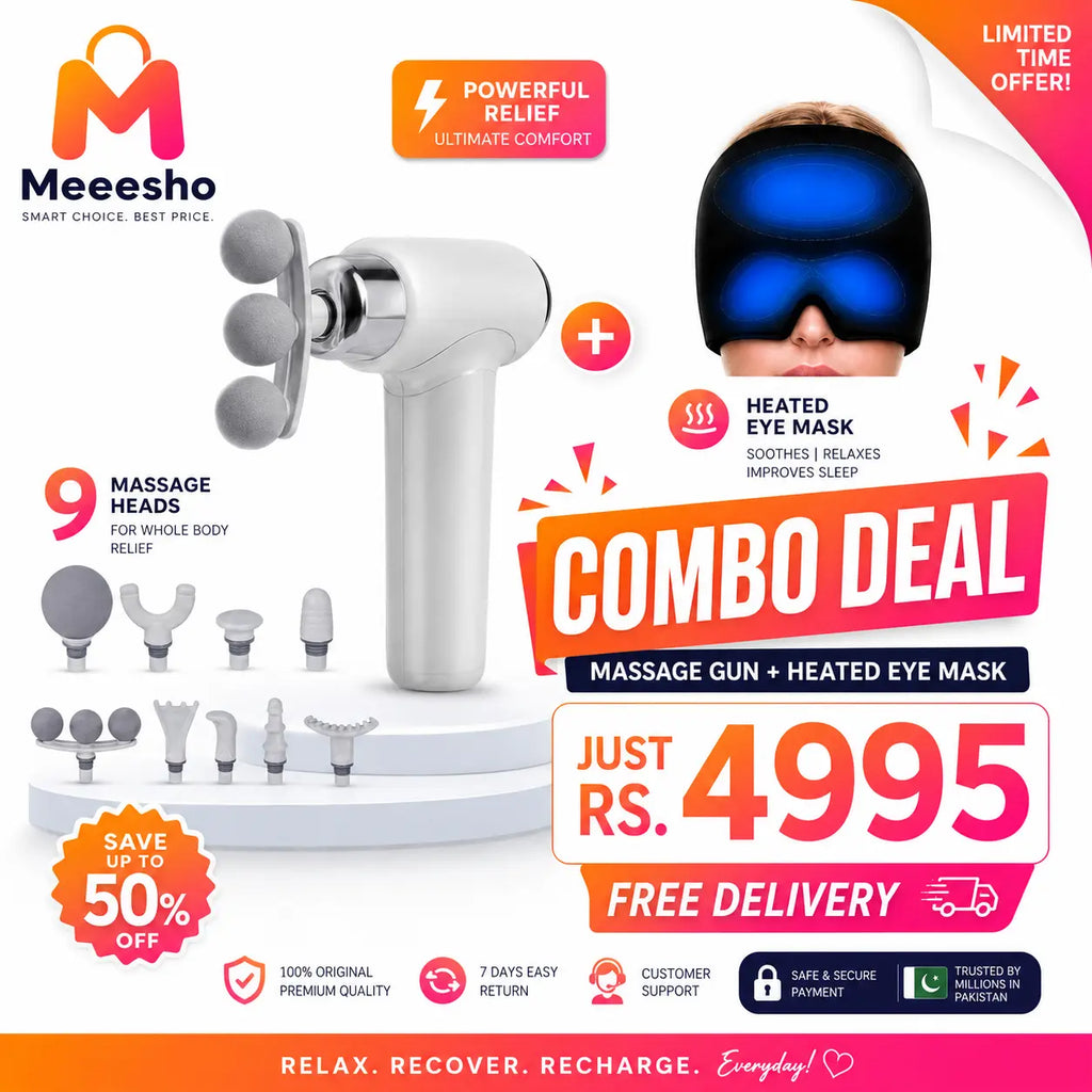 Buy 1 Get 1 Free Massage Gun + Migraine Relief Mask