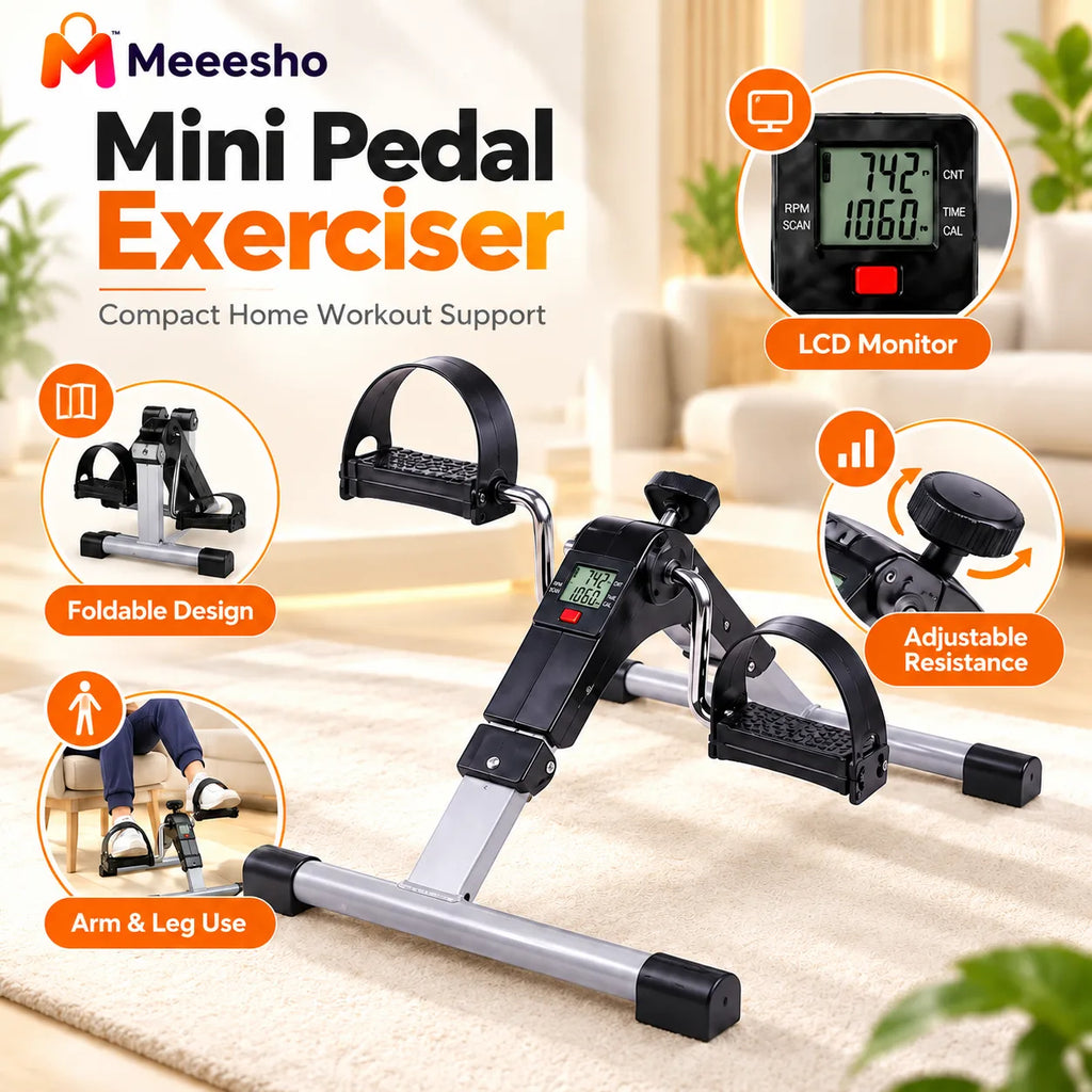 Digital Pedal Exerciser for Convenient Home Arm and Leg Workouts