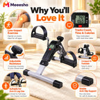 Digital Pedal Exerciser for Convenient Home Arm and Leg Workouts