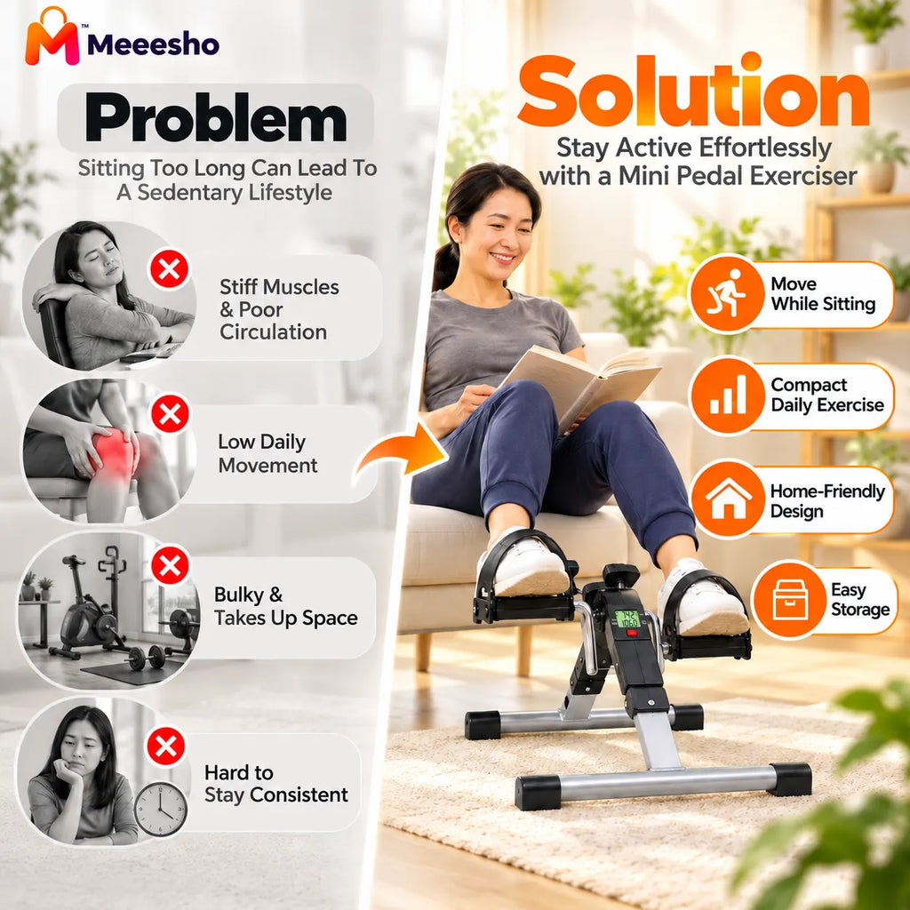 Digital Pedal Exerciser for Convenient Home Arm and Leg Workouts