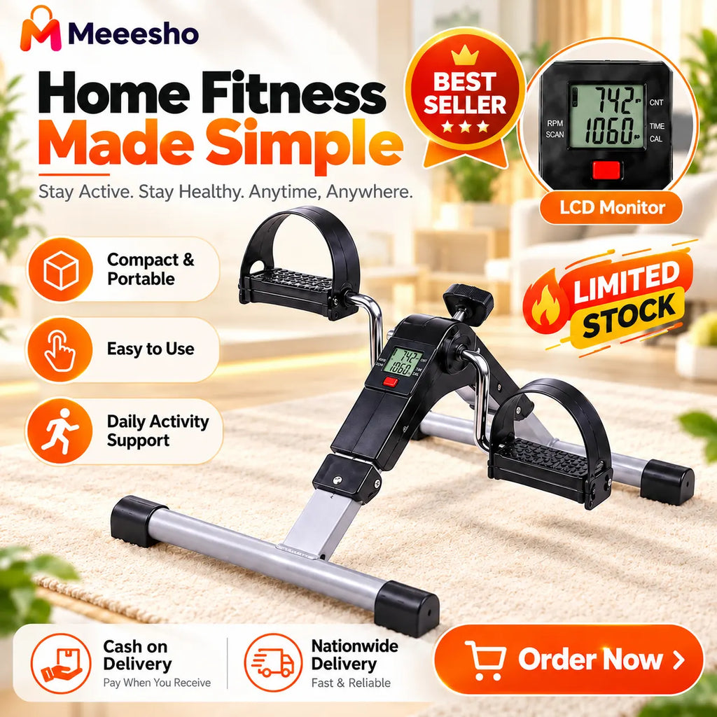Digital Pedal Exerciser for Convenient Home Arm and Leg Workouts
