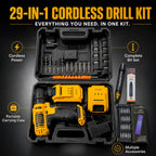 29-in-1 Cordless Drill Kit with 2 Free Gifts