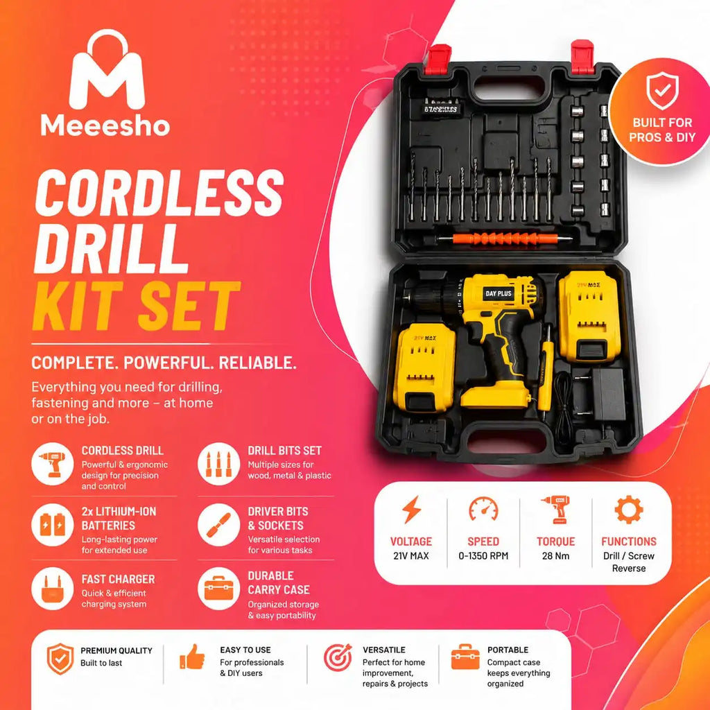 Buy 1 Get 1 Free | Drill Machine + Screw Driver Kit