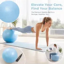Anti-Burst Textured Exercise Ball with Foot Pump for Fitness Training