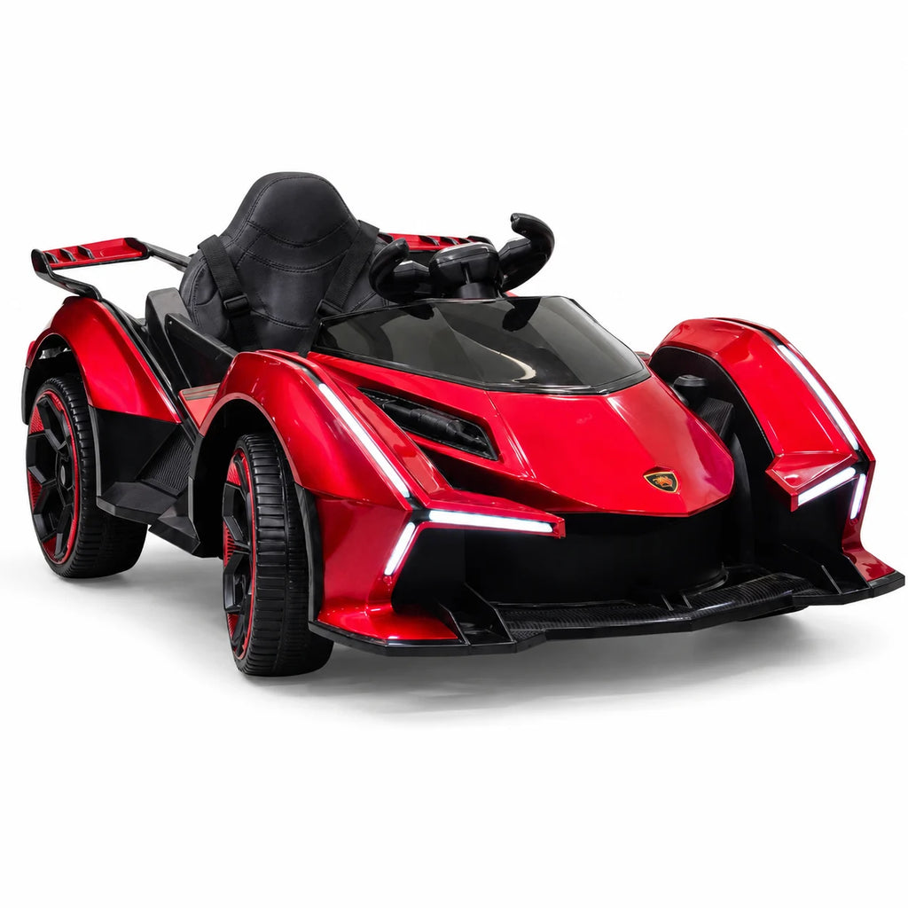 Ferrari-Style Kids Electric Ride-On Sports Car with LED Lights Seat