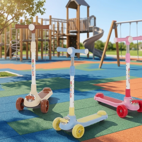 Amazing Kids Manual Scooter Adjustable Three Wheel Outdoor Fun Balance Ride