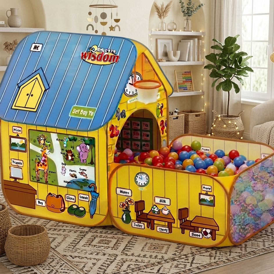 Kids Houses Wisdom Yellow Pop Up Play Tent Indoor Outdoor Fun