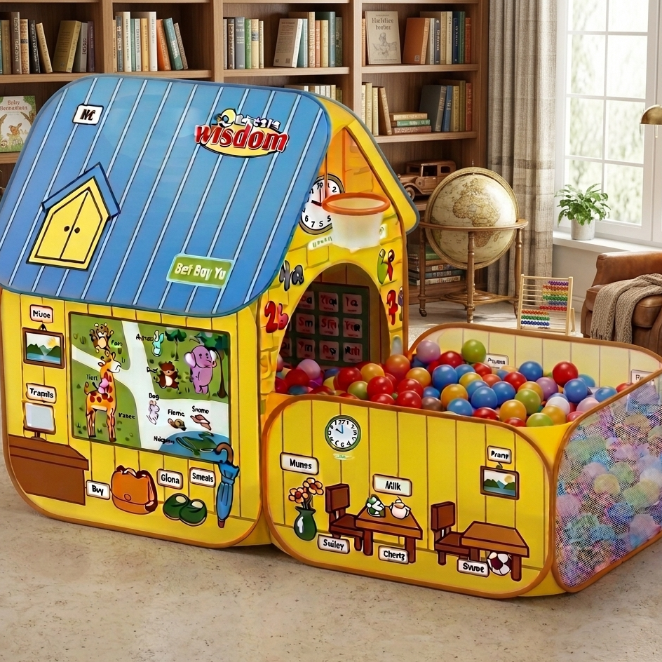 Kids Houses Wisdom Yellow Pop Up Play Tent Indoor Outdoor Fun