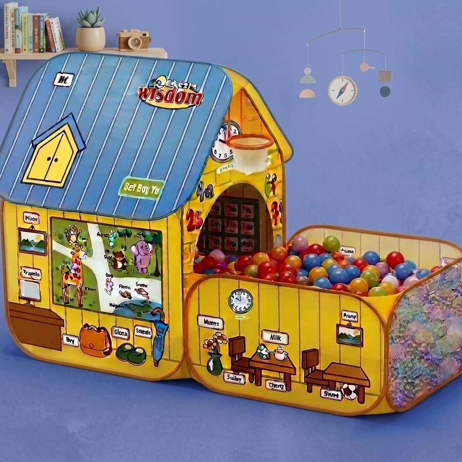 Kids Houses Wisdom Yellow Pop Up Play Tent Indoor Outdoor Fun