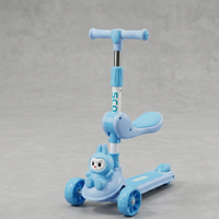 Labubu Character Kids Scooter With Seat Adjustable Manual Balance Riding Scooter