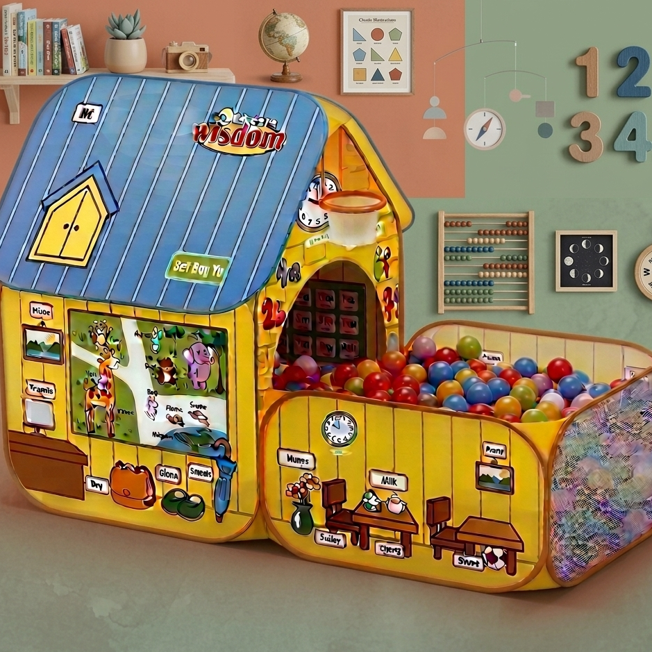 Kids Houses Wisdom Yellow Pop Up Play Tent Indoor Outdoor Fun
