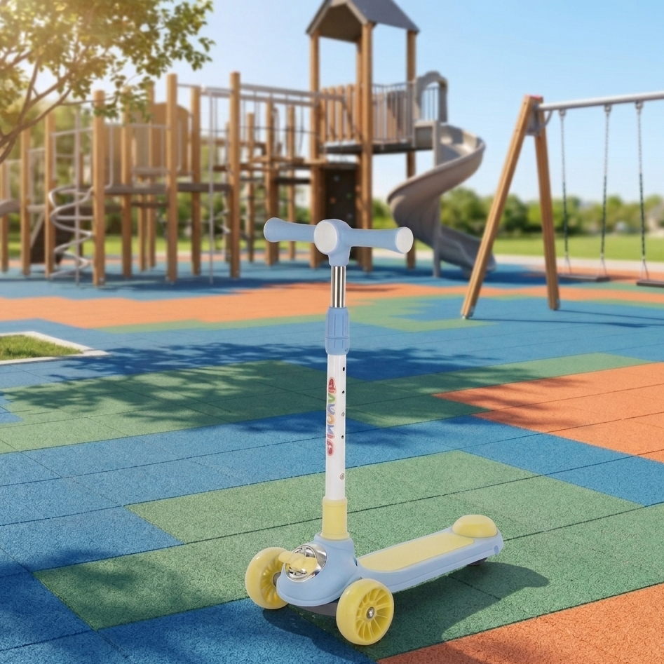Amazing Kids Manual Scooter Adjustable Three Wheel Outdoor Fun Balance Ride