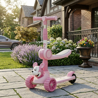 Foldable Kids Kick Scooter Three Wheel Outdoor Ride Steel Pedal Fun