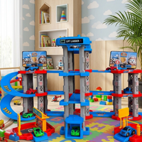 Kids Racing Rail Car Track Garage Parking DIY Adventure Toy Set