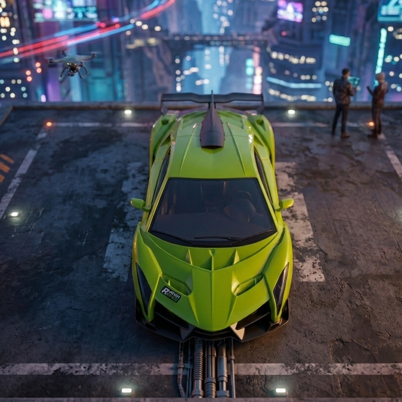 Remote Control Lamborghini Racing Sports Car High Speed LED Performance Toy