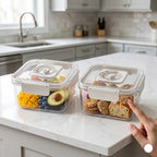 5PCS Vacuum Fresh Keeping Food Storage Container Refrigerator Organizer Set
